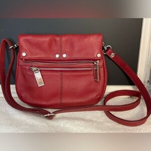 Beautiful Tignanello red leather purse crossbody